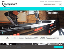 Tablet Screenshot of livingsport.dk